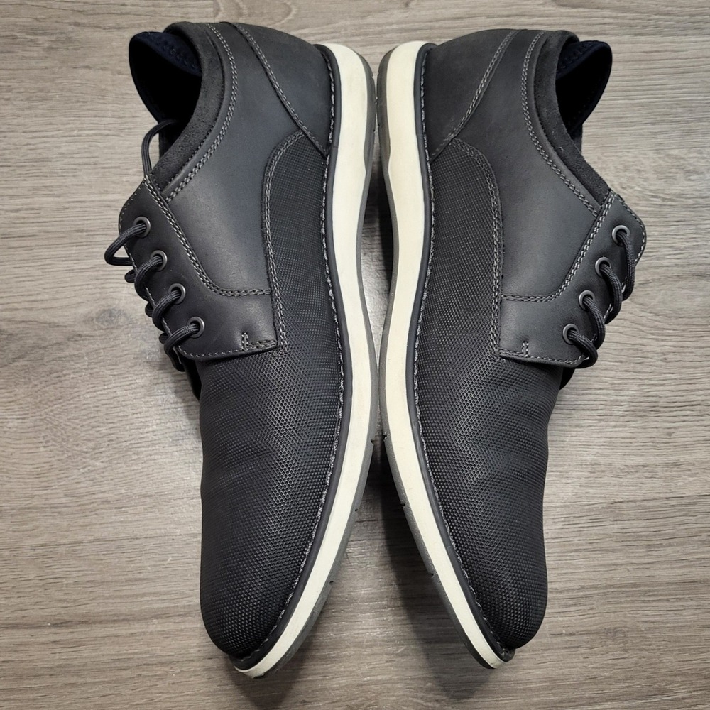ALDO Men's Dark Gray Textured Oxford Derby Shoes Lace Up Office‎ Business 9.5